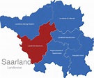 Saarland Landkreise interaktive Landkarte | Image-maps.de