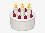 Birthday Cake Iphone Emoji, HD Png Download - kindpng