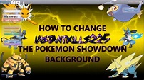 How To Change The Pokemon Showdown Background - YouTube