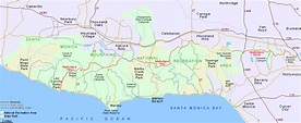 Map of Santa Monica Mountains National Recreation Area, California