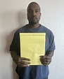 Kanye West holding a blank piece of paper : MemeTemplatesOfficial