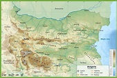 Large physical map of Bulgaria - Ontheworldmap.com