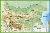 Large physical map of Bulgaria - Ontheworldmap.com