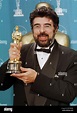 Gabriel Yared holds his Oscar after winning the Academy Award for Best ...