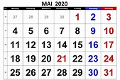 Kalender Mai 2020 Mit Feiertagen Nrw | nosuvia.com | Calendar for april ...