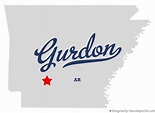 Map of Gurdon, AR, Arkansas