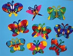 Symmetrical Painted Butterfly Craft | Butterfly crafts, Spring crafts ...