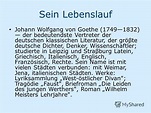 Steckbrief Johann Wolfgang Von Goethe | DE Goethe