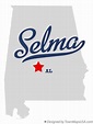 Map of Selma, AL, Alabama