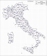Italy free map, free blank map, free outline map, free base map outline ...