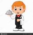 Restaurant waiter cartoon | Waiter Restaurant Serving cartoon — Stock ...