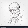 Emile Durkheim French Sociologist Psychologist Vector: vector de stock ...