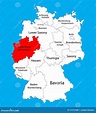 Mappa Dello Stato Della Renania Settentrionale-Vestfalia, Germania ...