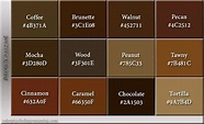 Shades Of Brown Paint Color Chart - Paint Colors