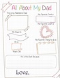 All About My Dad Printable Pdf