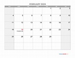 February Calendar 2024 with Holidays | Calendar Quickly