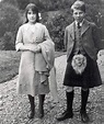 Lady Elizabeth Bowes-Lyon (The Queen Mother) at 15 with her brother ...