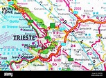 Trieste map hi-res stock photography and images - Alamy