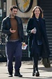 Rebecca Hall and Morgan Spector share a few laughs when out enjoying ...