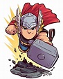 Chibi Thor by Derek Laufman : Marvel