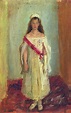 A painting of Grand Duchess Olga Alexandrovna in a court dress, 1895 ...