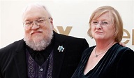George R R Martin with his wife Parris McBride - 63rd Primetime Emmy ...