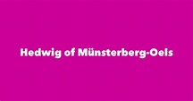 Hedwig of Münsterberg-Oels - Spouse, Children, Birthday & More