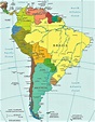 Mapa de América del sur | Paises y Capitales de Sudamérica | Descargar ...