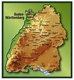 Map of Baden-Wuerttemberg stock illustration. Illustration of constance ...