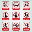 señales de prohibición que vemos en los lugares de trabajo o lugares ...