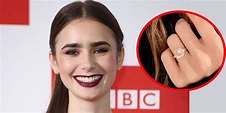 Lily Collins' Unique Diamond Engagement Ring Could Be Worth $100,000