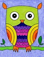 How to Draw an Easy Owl 183 Art Projects for Kids Cute drawings for