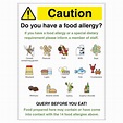 Food Allergy Sign - Aston Safety Signs