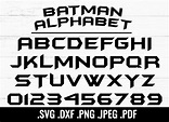Batman Font Clipart Batman Movie Letters and Numbers Logo | Etsy