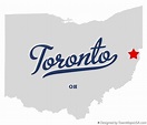 Map of Toronto, OH, Ohio