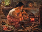 cooking the old way | Philippine art, Filipino art, Indonesian art