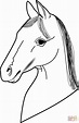 Dibujo de Cabeza de caballo para colorear | Dibujos para colorear ...