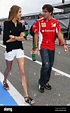 Fernando Alonso (ESP) Ferrari with girlfriend Dasha Kapustina (RUS ...
