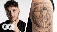 Bazzi Breaks Down His Tattoos | GQ | Tattoos, Vitruvian man tattoo, Him ...