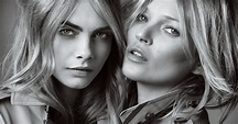 Cara Delevingne and Kate Moss together at last in heaven-scent Burberry ...