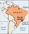 Brazil map Rio de Janeiro - Rio de Janeiro in brazil map (Brazil)