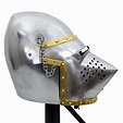 By The Sword, Inc. - Medieval Pig-Faced Bascinet Helmet - 18 Gauge