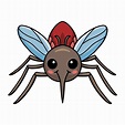 pequeño y lindo diseño de dibujos animados de mosquitos 12943995 Vector ...