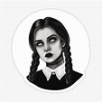 "Merlina Addams" Sticker for Sale by Geraart | Redbubble