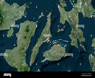 Cebu, province of Philippines. High resolution satellite map Stock ...