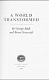 A World Transformed | George Bush, Brent Snowcroft | First Edition