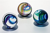 Oversized Glass Marble Sets by Michael Trimpol and Monique LaJeunesse ...