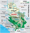 Serbia Large Color Map