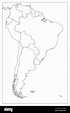 Blank political map of South America. Simple flat vector outline map ...