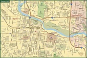 Large Detailed Map Of Eugene - Gambaran